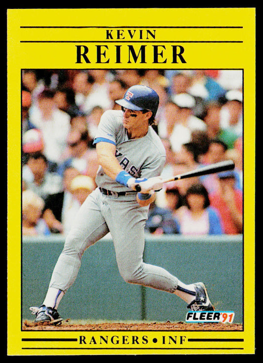 Kevin Reimer 1991 Fleer #298 Texas Rangers