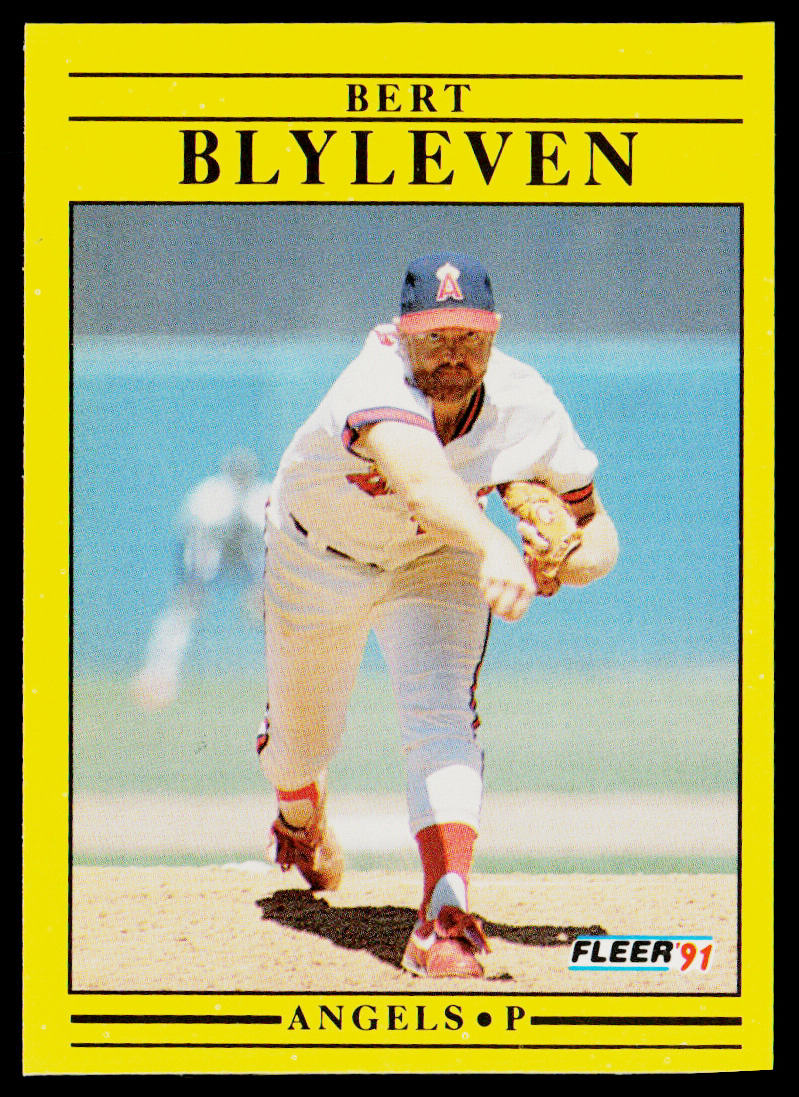 Bert Blyleven 1991 Fleer #308a California Angels