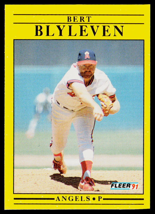 Bert Blyleven 1991 Fleer #308a California Angels