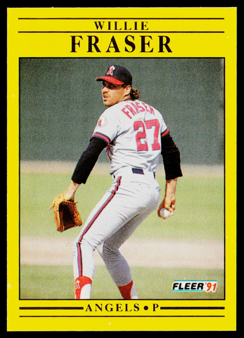 Willie Fraser 1991 Fleer #314b California Angels