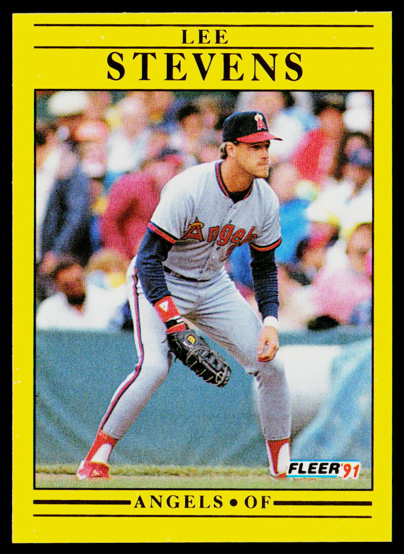 Lee Stevens 1991 Fleer #327b California Angels