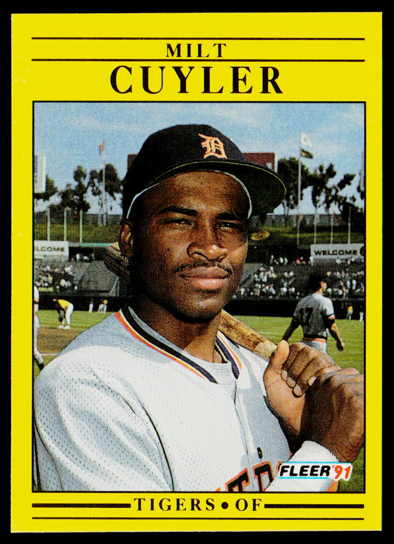 Milt Cuyler 1991 Fleer #334b Detroit Tigers