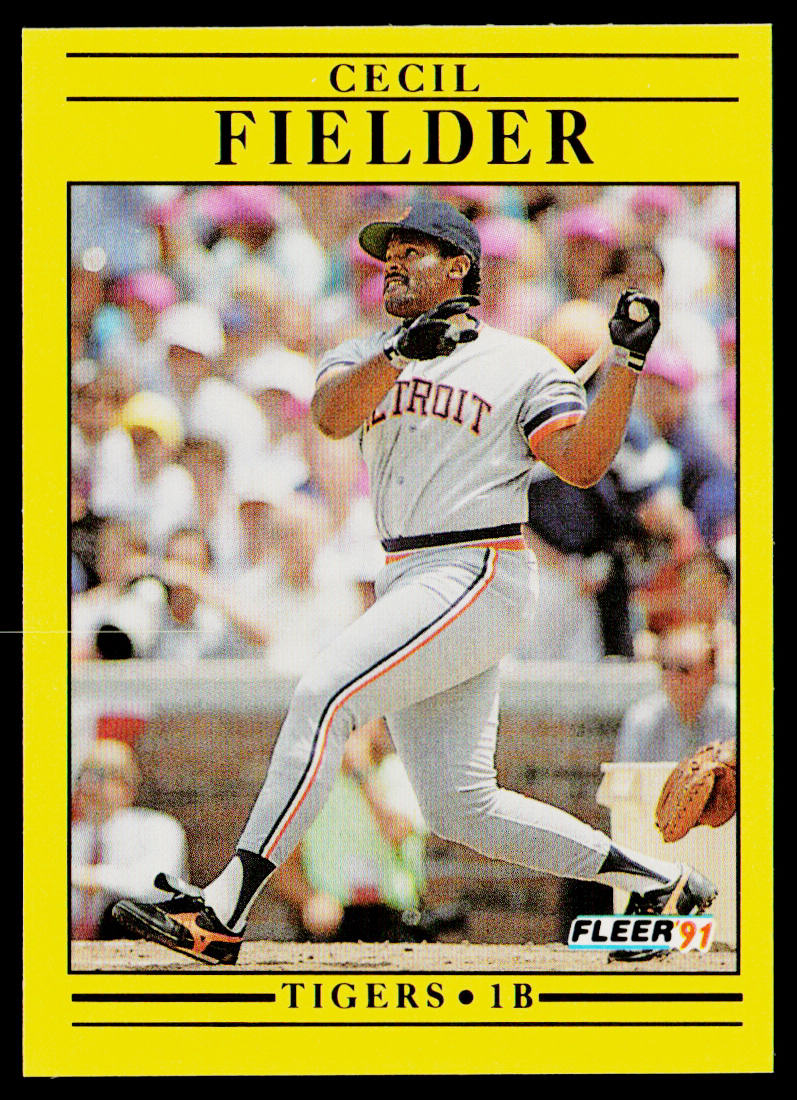 Cecil Fielder 1991 Fleer #335b Detroit Tigers