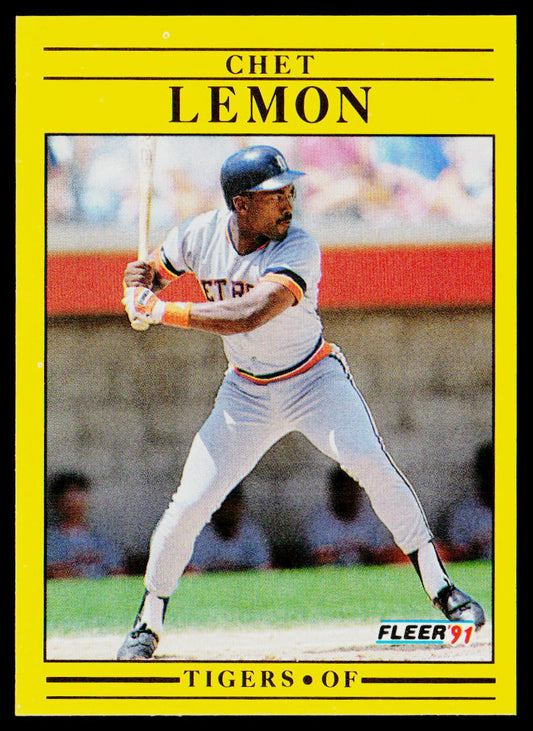 Chet Lemon 1991 Fleer #341 Detroit Tigers