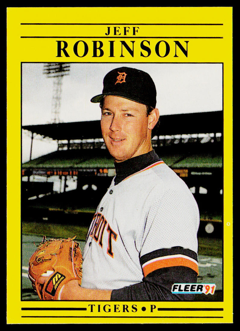 Jeff Robinson 1991 Fleer #349b Detroit Tigers