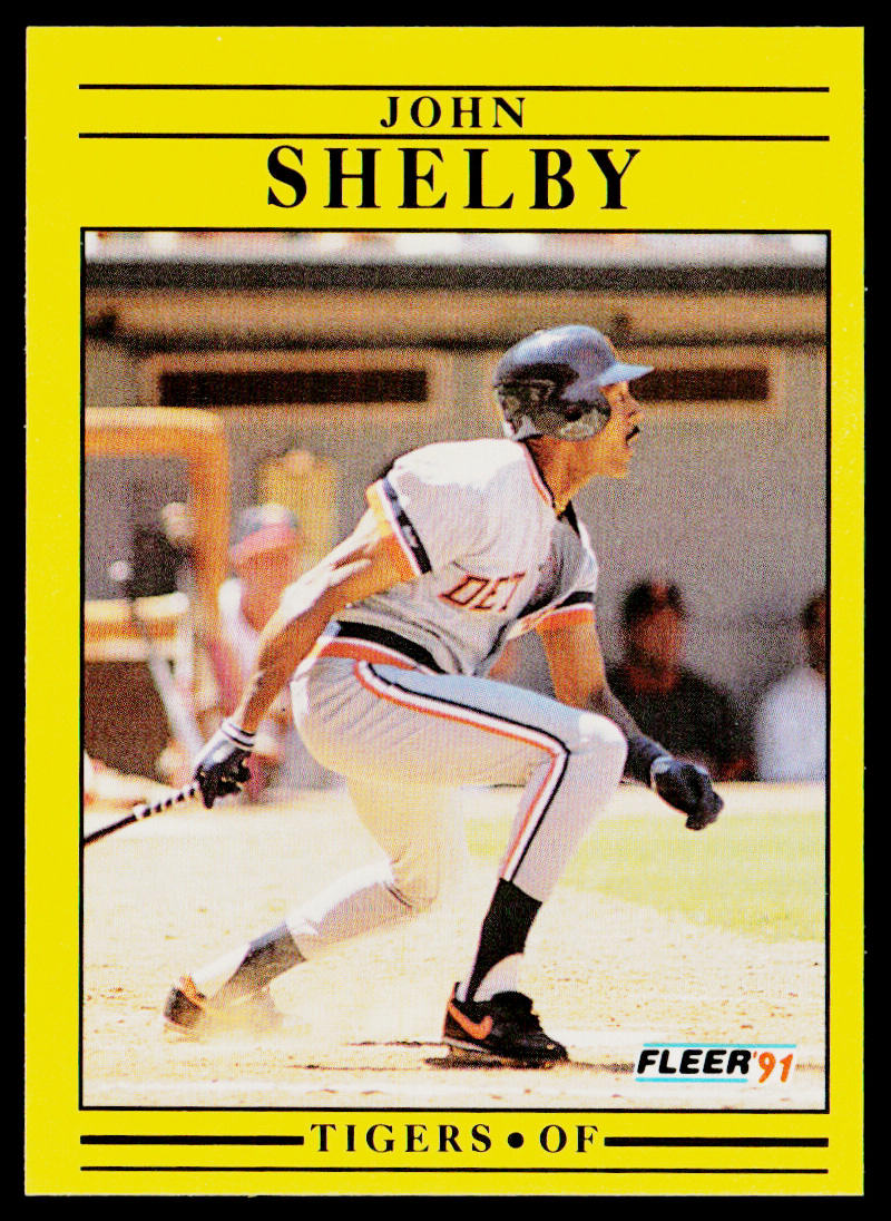 John Shelby 1991 Fleer #353 Detroit Tigers
