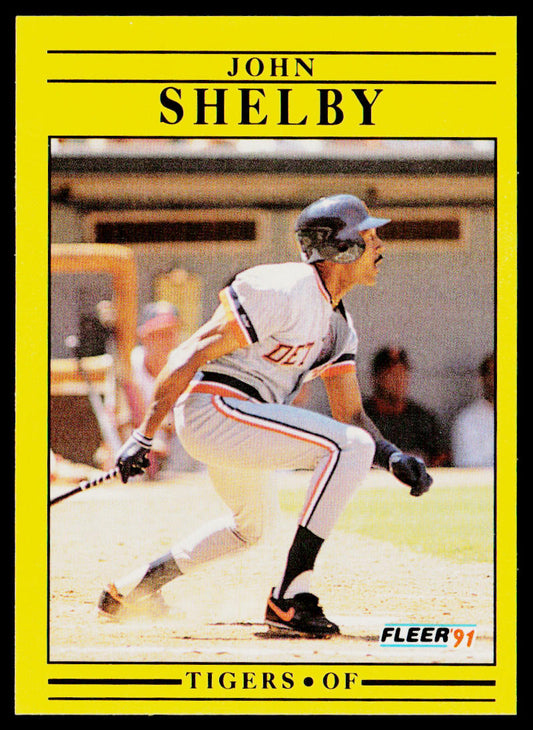 John Shelby 1991 Fleer #353 Detroit Tigers