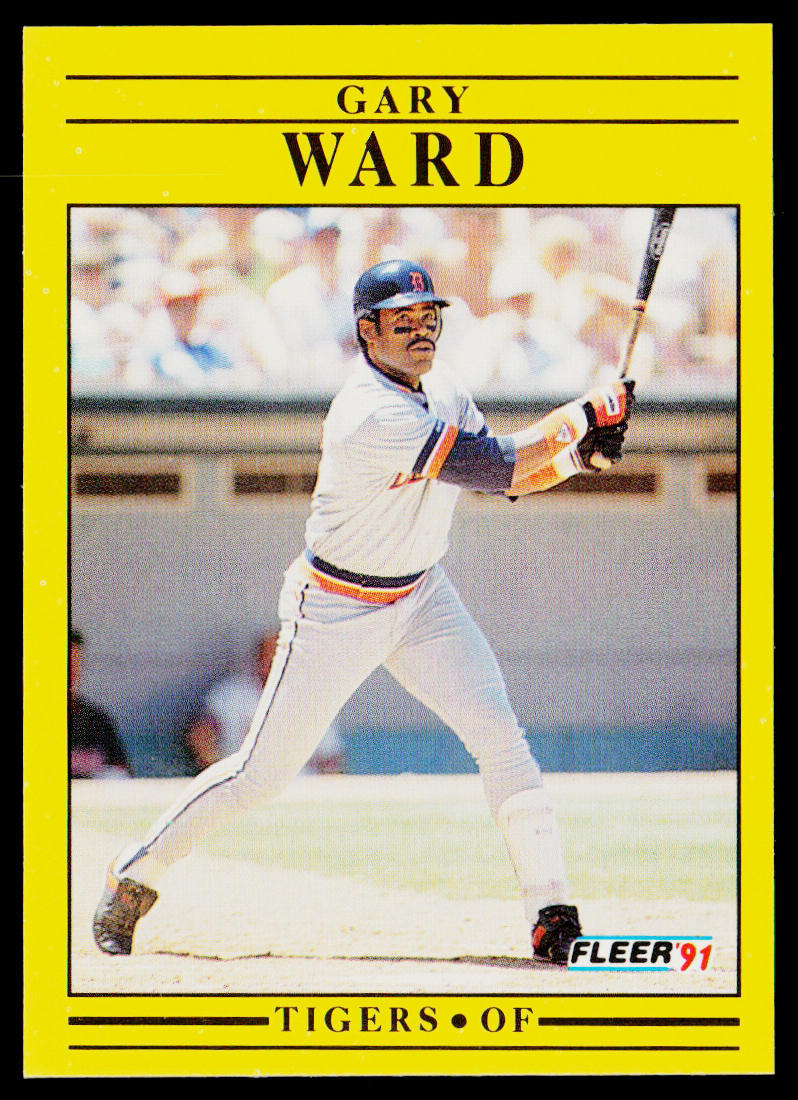 Gary Ward 1991 Fleer #356b Detroit Tigers