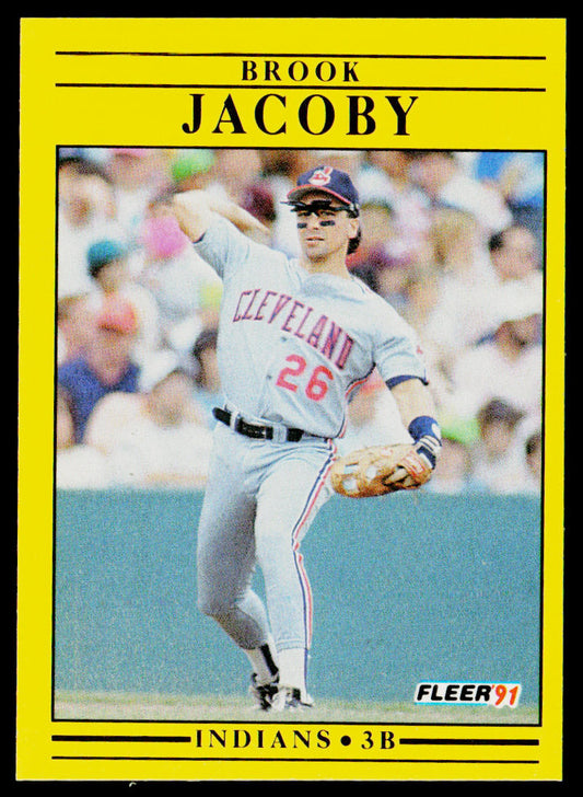 Brook Jacoby 1991 Fleer #369b Cleveland Indians