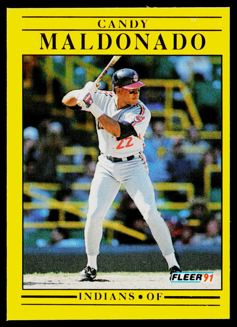 Candy Maldonado 1991 Fleer #373b Cleveland Indians