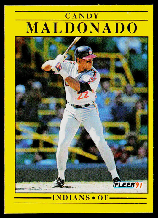 Candy Maldonado 1991 Fleer #373b Cleveland Indians