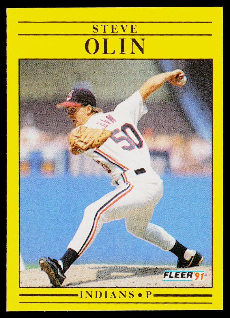 Steve Olin 1991 Fleer #374 Cleveland Indians