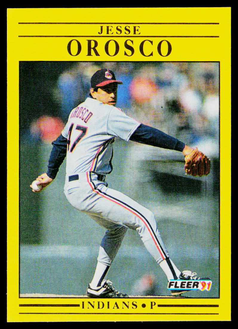 Jesse Orosco 1991 Fleer #375 Cleveland Indians