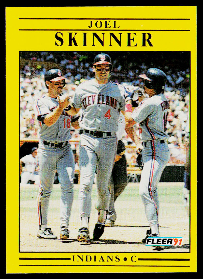 Joel Skinner 1991 Fleer #377 Cleveland Indians