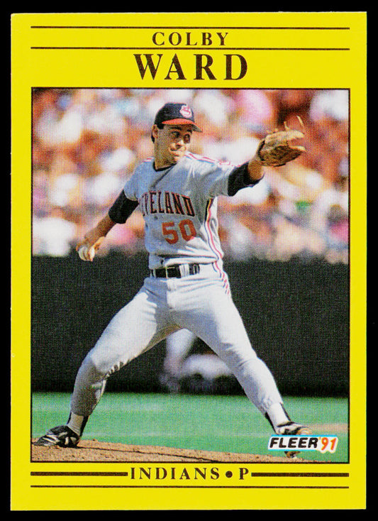 Colby Ward 1991 Fleer #382b RC Cleveland Indians