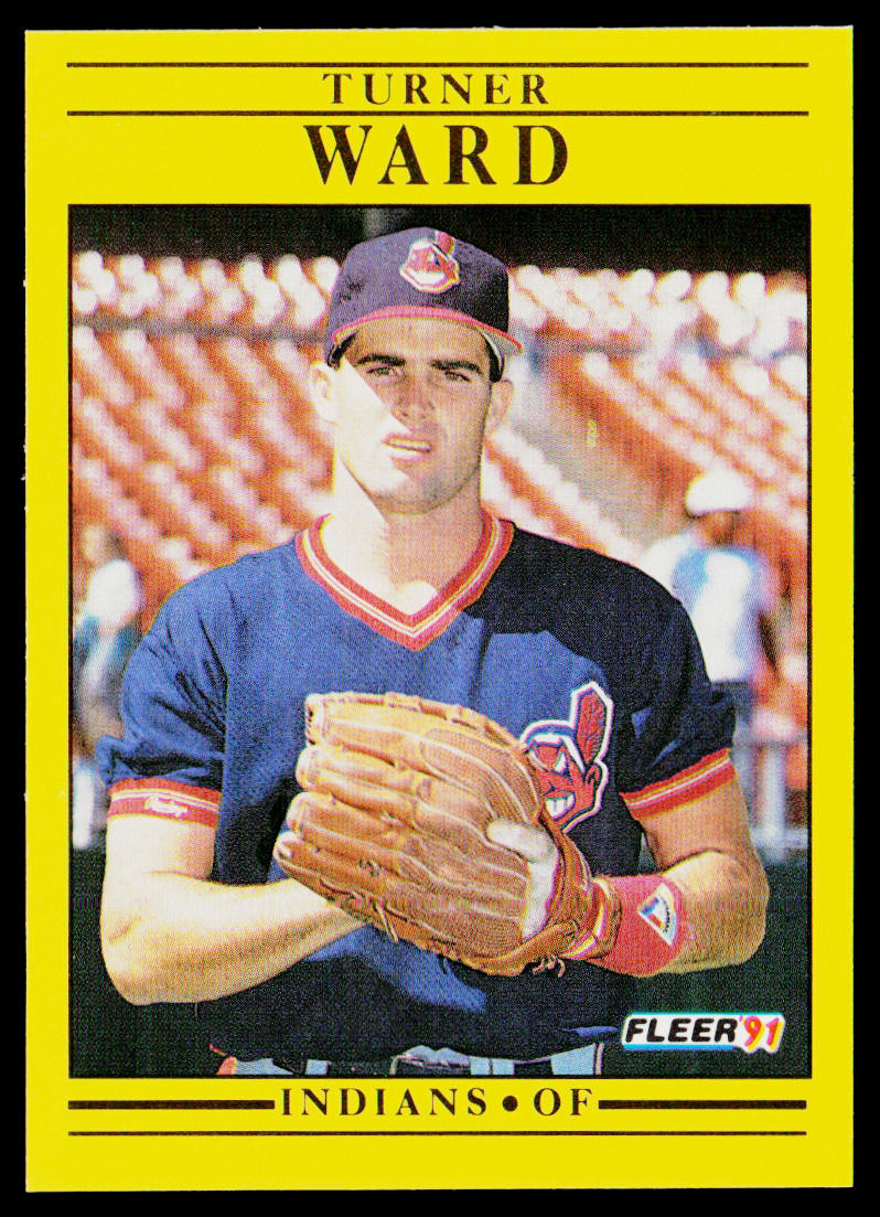 Turner Ward 1991 Fleer #383b RC Cleveland Indians