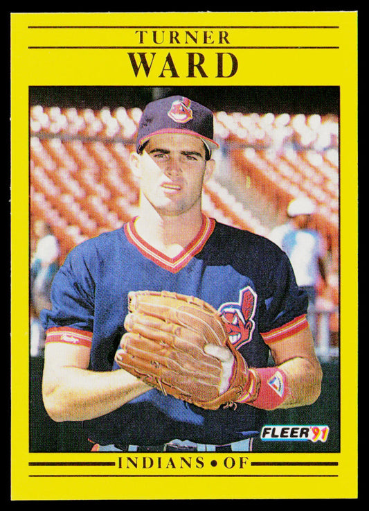 Turner Ward 1991 Fleer #383b RC Cleveland Indians