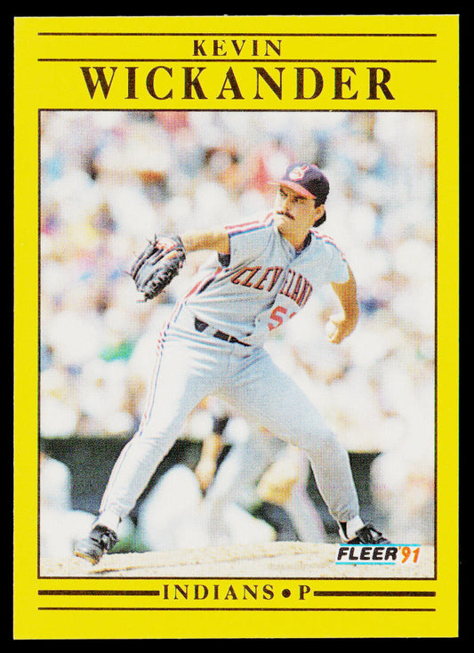 Kevin Wickander 1991 Fleer #385a Cleveland Indians
