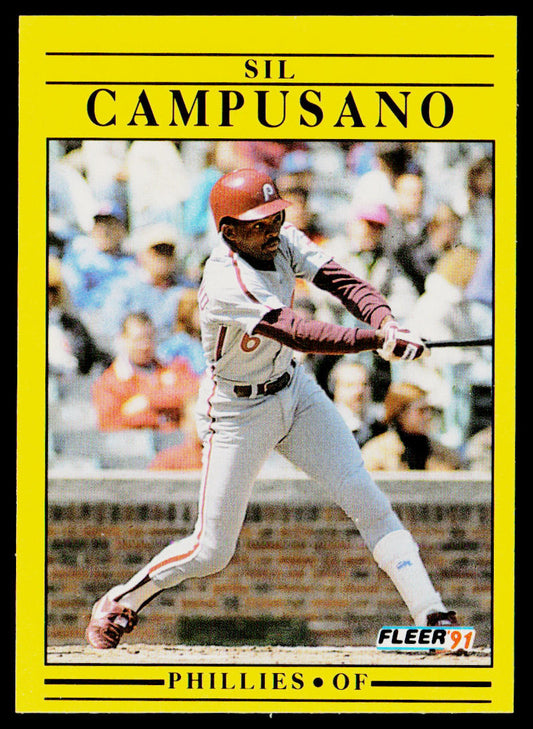 Sil Campusano 1991 Fleer #389a Philadelphia Phillies