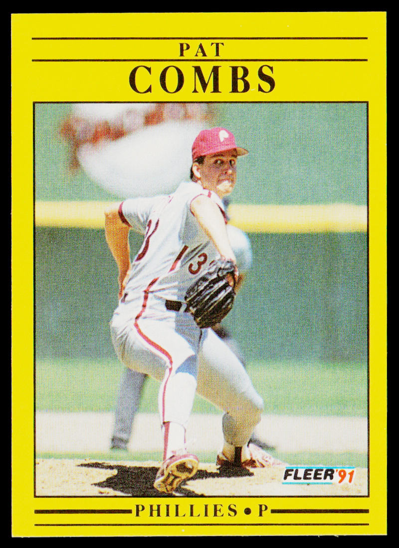 Pat Combs 1991 Fleer #392a Philadelphia Phillies
