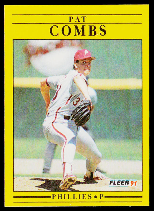 Pat Combs 1991 Fleer #392a Philadelphia Phillies