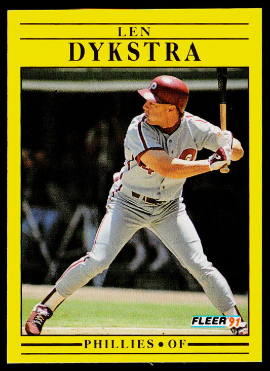 Len Dykstra 1991 Fleer #395b Philadelphia Phillies