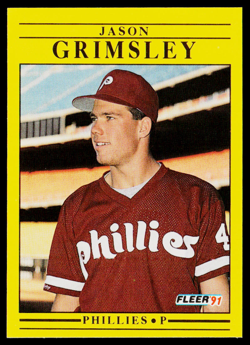 Jason Grimsley 1991 Fleer #396 Philadelphia Phillies