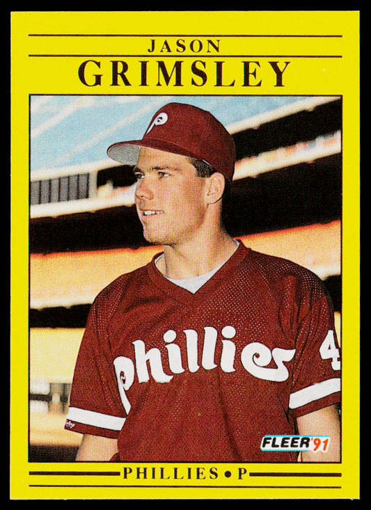 Jason Grimsley 1991 Fleer #396 Philadelphia Phillies