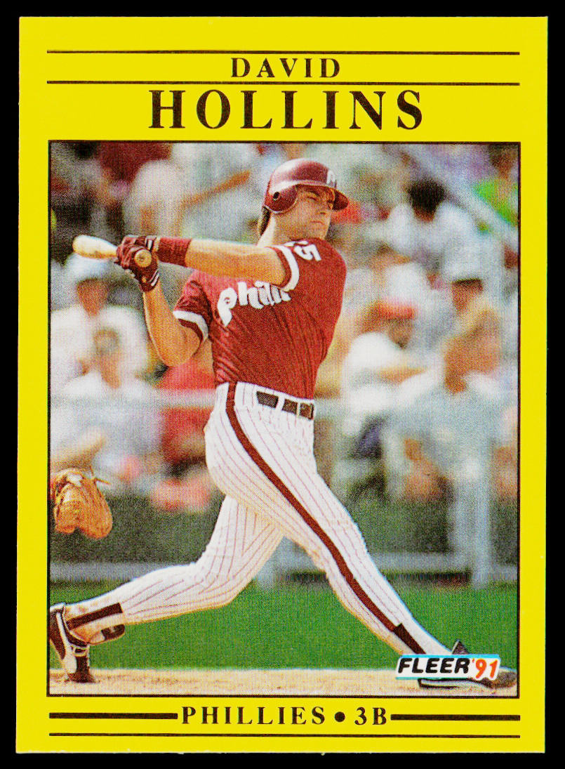 David Hollins 1991 Fleer #399b Philadelphia Phillies