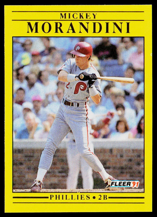 Mickey Morandini 1991 Fleer #407b Philadelphia Phillies