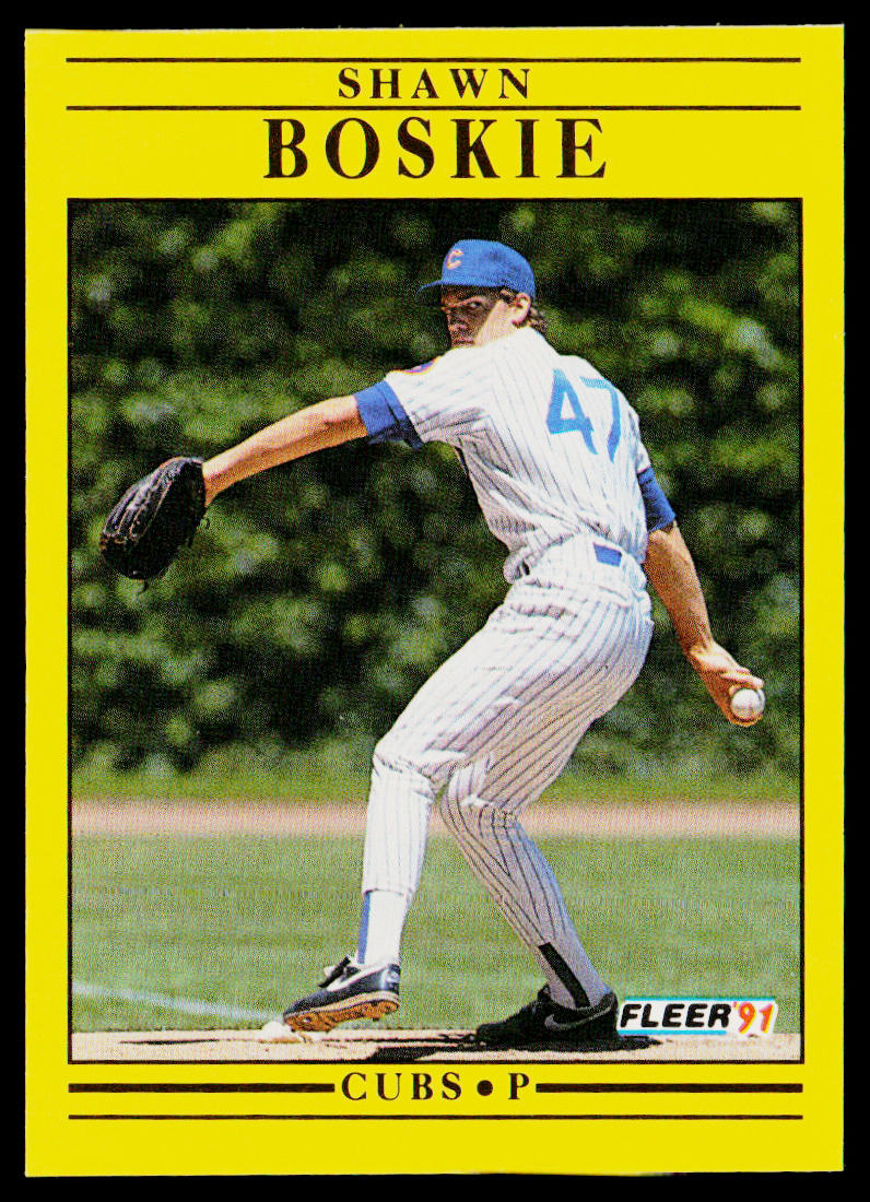 Shawn Boskie 1991 Fleer #416 Chicago Cubs