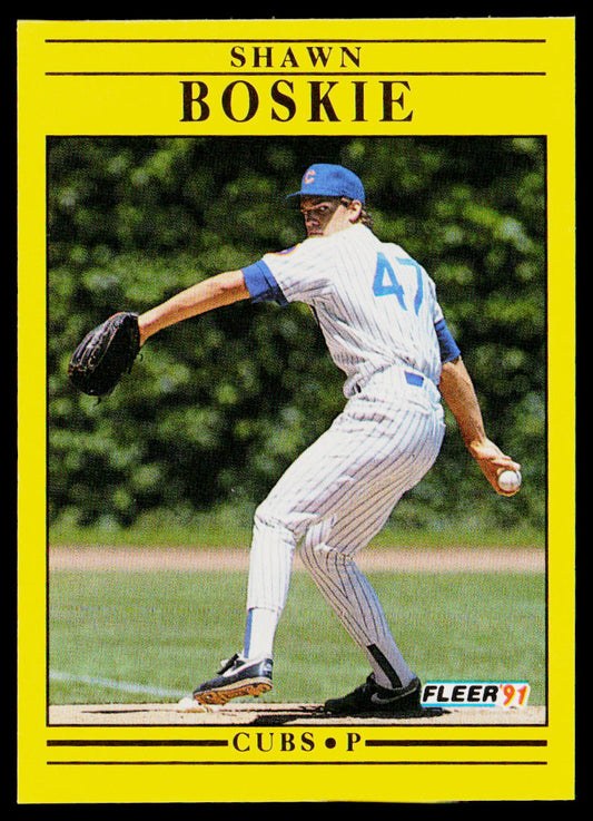 Shawn Boskie 1991 Fleer #416 Chicago Cubs
