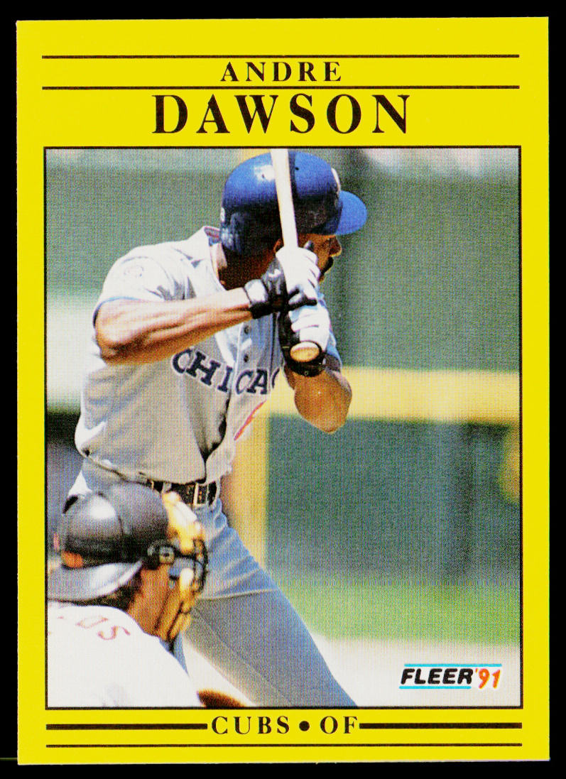 Andre Dawson 1991 Fleer #419 Chicago Cubs