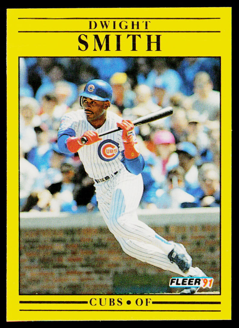 Dwight Smith 1991 Fleer #432b Chicago Cubs