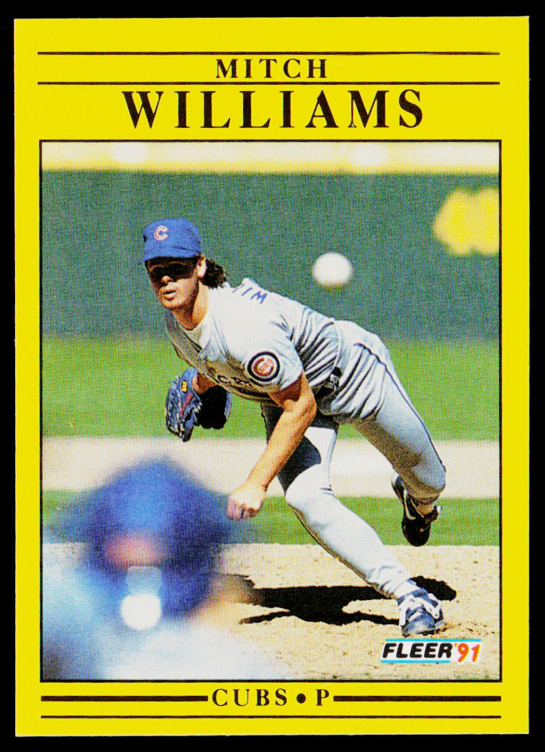 Mitch Williams 1991 Fleer #439a Chicago Cubs
