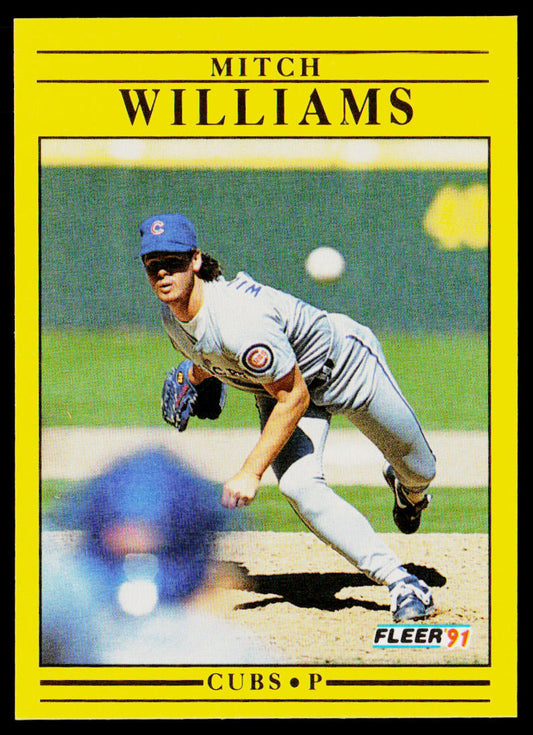Mitch Williams 1991 Fleer #439a Chicago Cubs