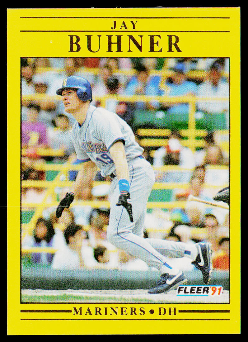 Jay Buhner 1991 Fleer #446b Seattle Mariners