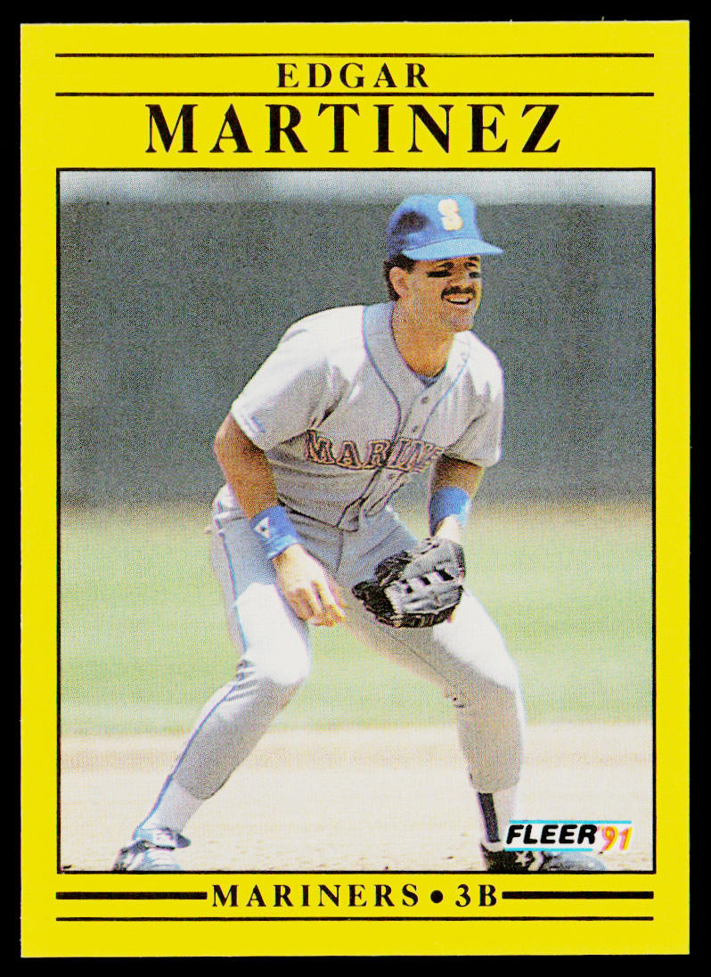 Edgar Martinez 1991 Fleer #457b Seattle Mariners