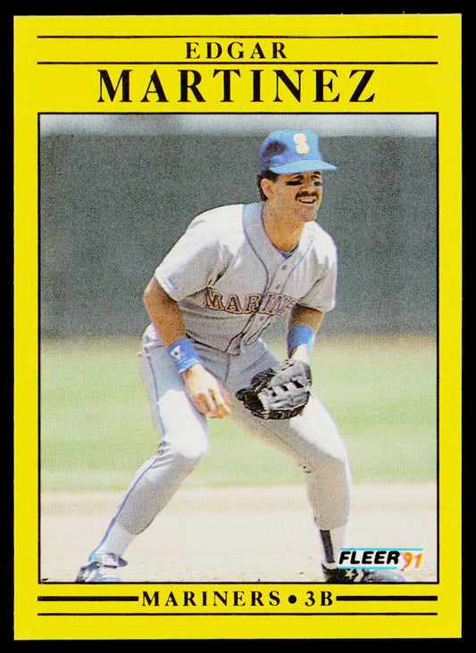 Edgar Martinez 1991 Fleer #457b Seattle Mariners