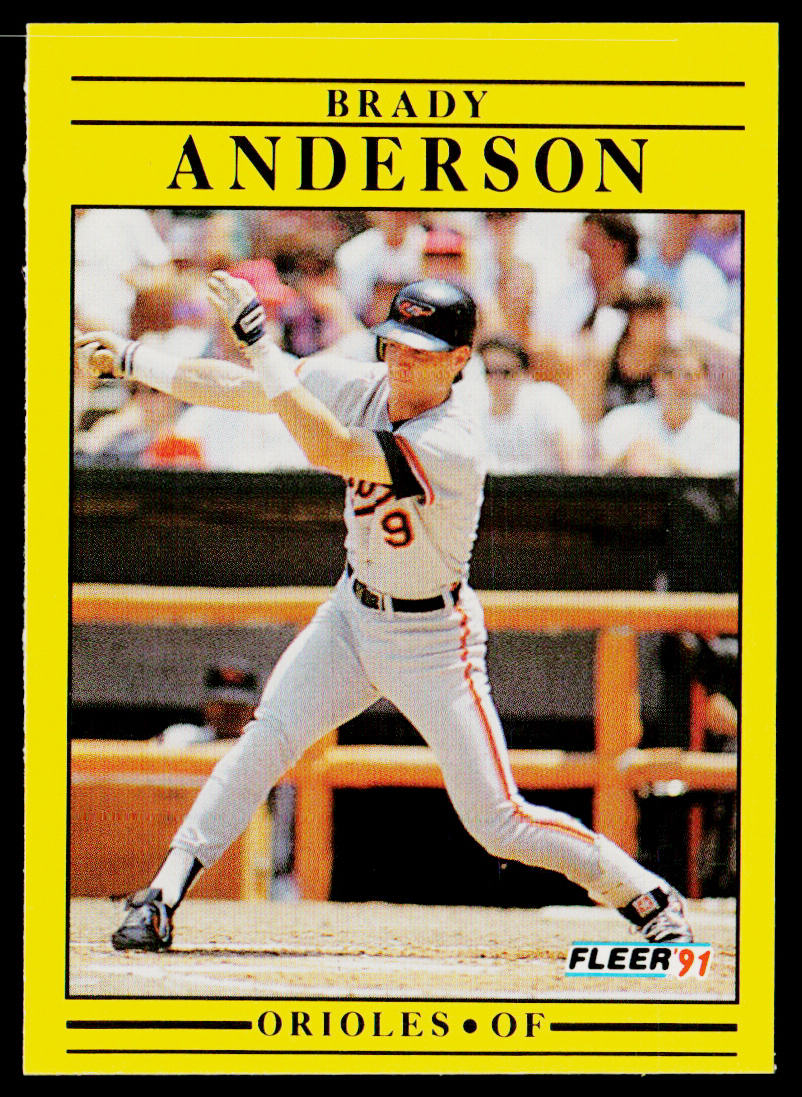 Brady Anderson 1991 Fleer #466b Baltimore Orioles