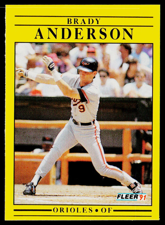 Brady Anderson 1991 Fleer #466b Baltimore Orioles