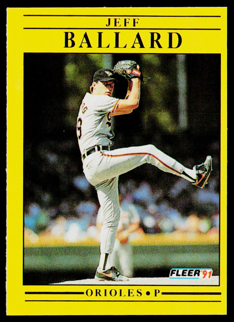 Jeff Ballard 1991 Fleer #467a Baltimore Orioles