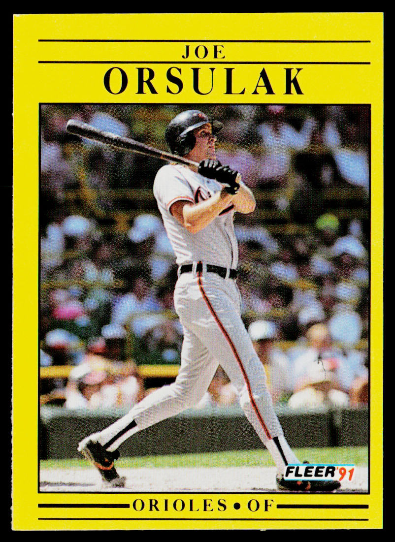 Joe Orsulak 1991 Fleer #487b Baltimore Orioles