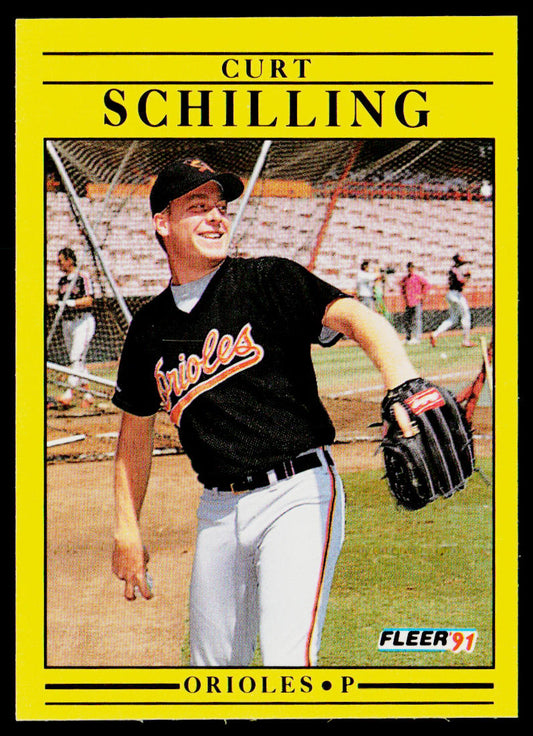 Curt Schilling 1991 Fleer #491b Baltimore Orioles