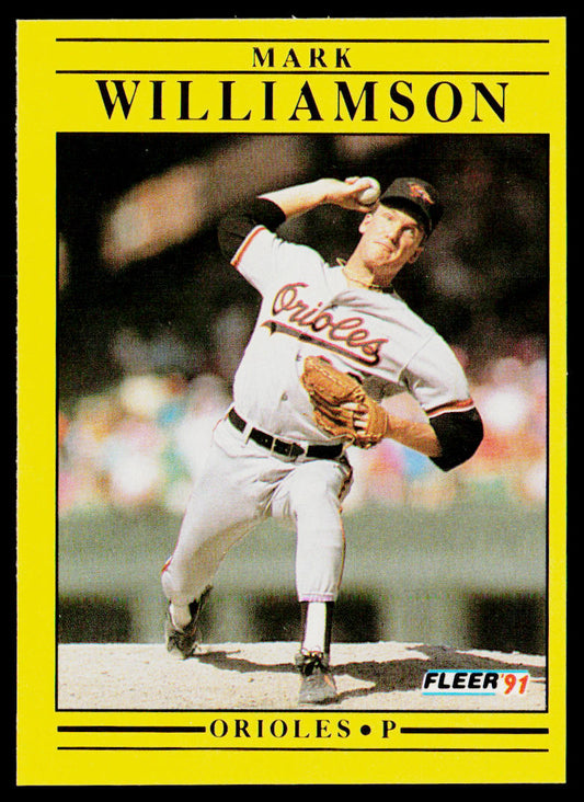 Mark Williamson 1991 Fleer #495b Baltimore Orioles