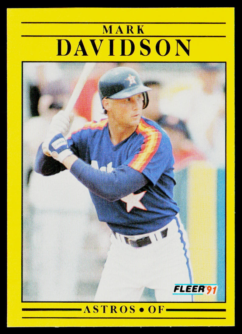 Mark Davidson 1991 Fleer #504a Houston Astros