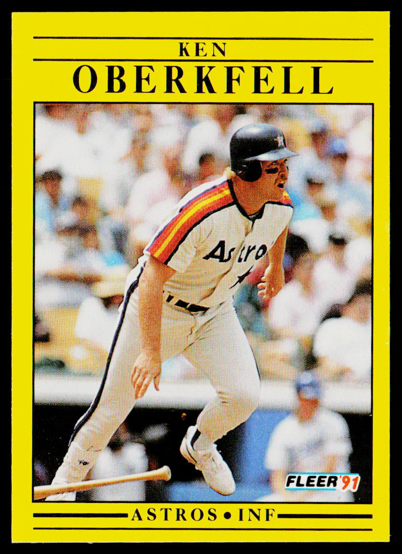 Ken Oberkfell 1991 Fleer #511b Houston Astros