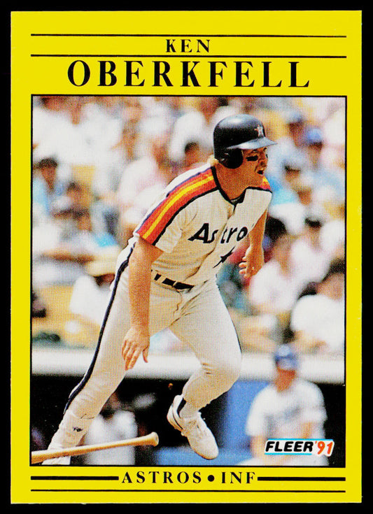 Ken Oberkfell 1991 Fleer #511b Houston Astros