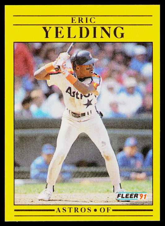 Eric Yelding 1991 Fleer #520a Houston Astros