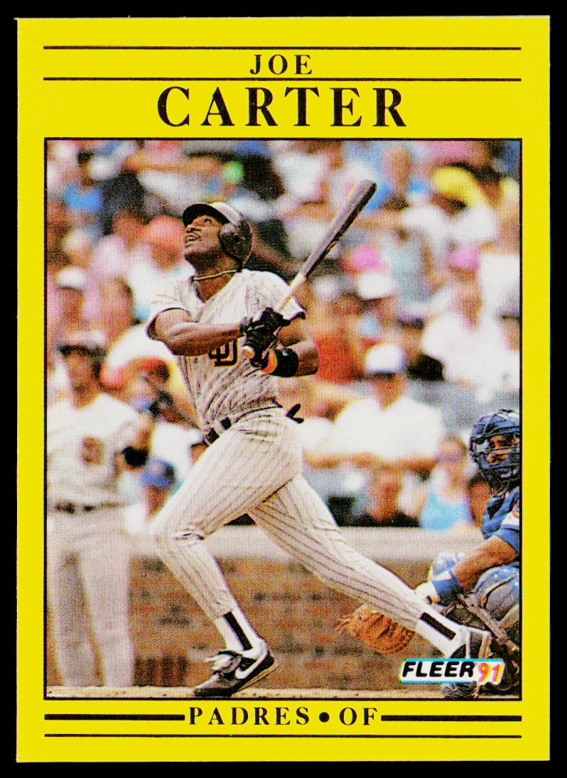 Joe Carter 1991 Fleer #525a San Diego Padres